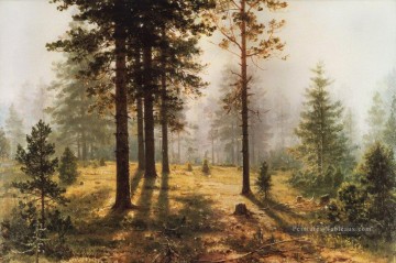  foret - brouillard dans la forêt paysage classique Ivan Ivanovich
